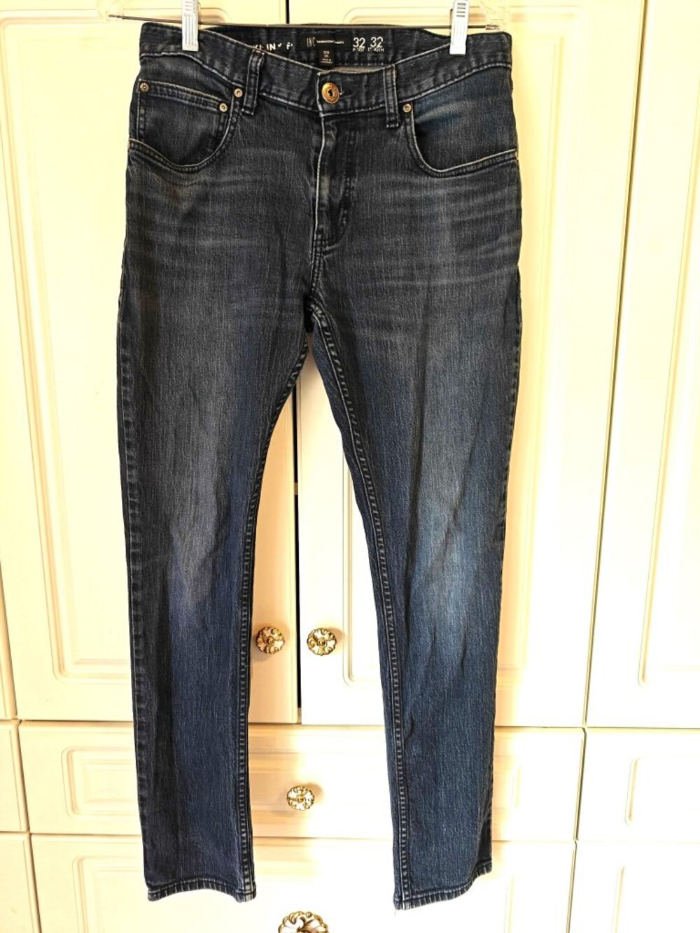 Inc Skinny Fit Blue Jeans, Size 32W/32L